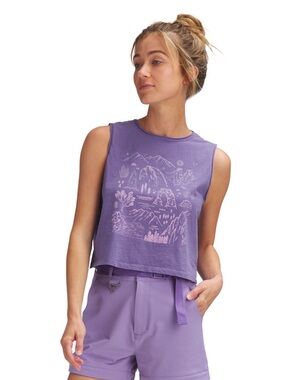Parks Project Purple Graphic Cropped Tank Top